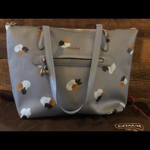 Coach Lite Blue Floral Tote